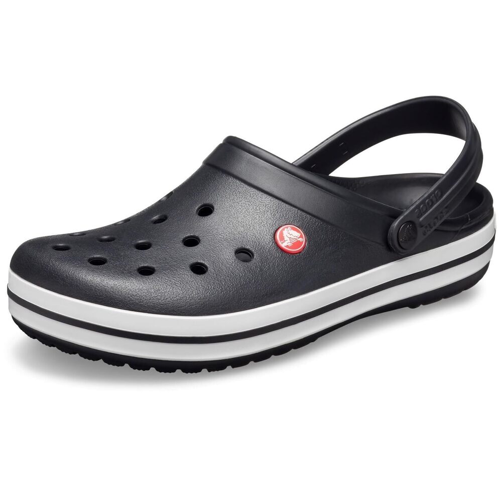 CROCS MEN'S AND WOMEN'S CROCBAND CLOG, BLACK, 6 WOMEN/4 MEN